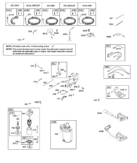 B - Alternatore, comandi, dispositivo di avviamento elettrico, molla regolatore, accensione B&S - 31 €¦ 31G777-0120-E1 brand Stihl